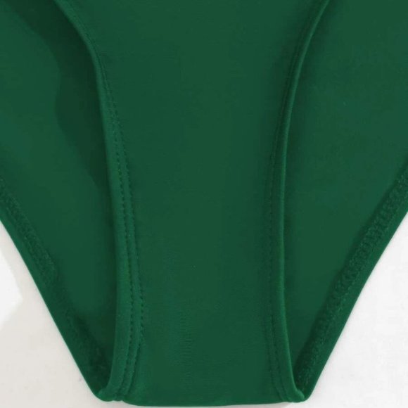 green Push Up One Piece Swimsuit - Picture 6 of 8
